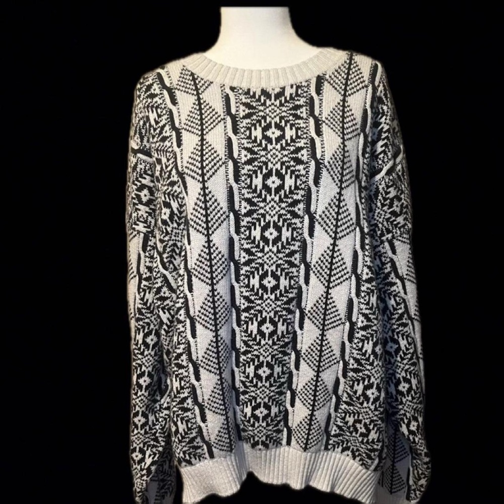 Beige and Black Sweater